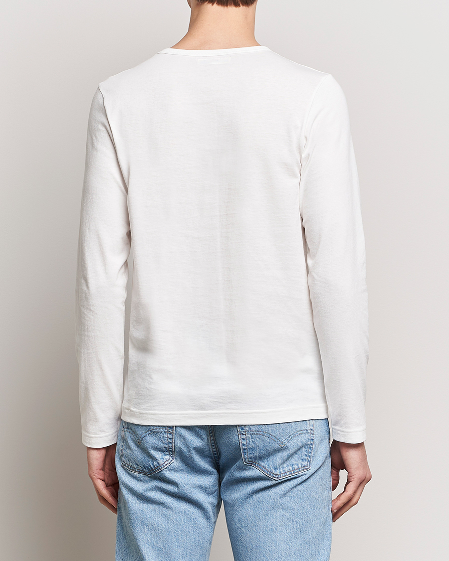 Herren | T-Shirts | Merz b. Schwanen | 1950s Classic Loopwheeled Longsleeve T-Shirt White