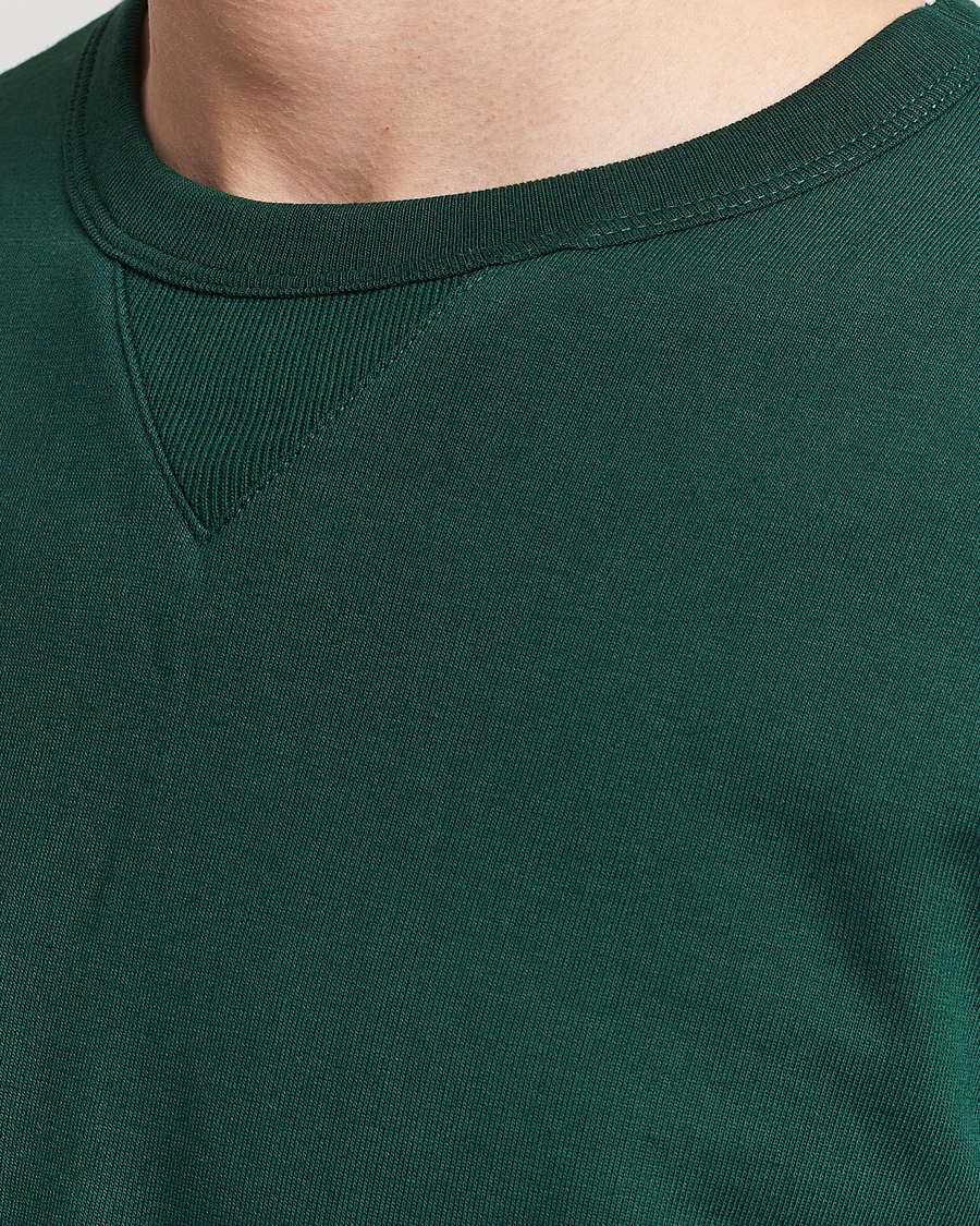 Herren | Pullover | Merz b. Schwanen | Organic Cotton Crew Neck Sweatshirt Classic Green