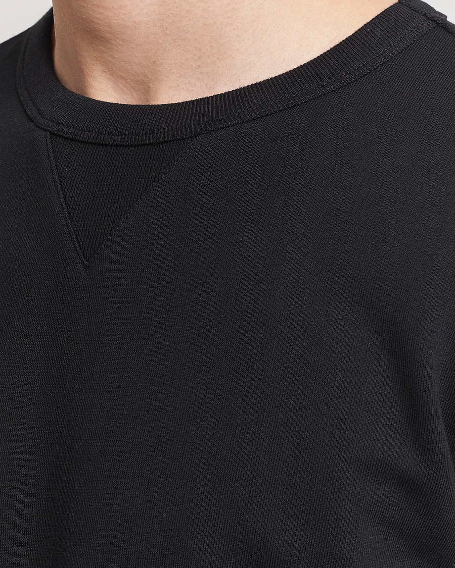 Herren | Pullover | Merz b. Schwanen | Organic Cotton Crew Neck Sweatshirt Black