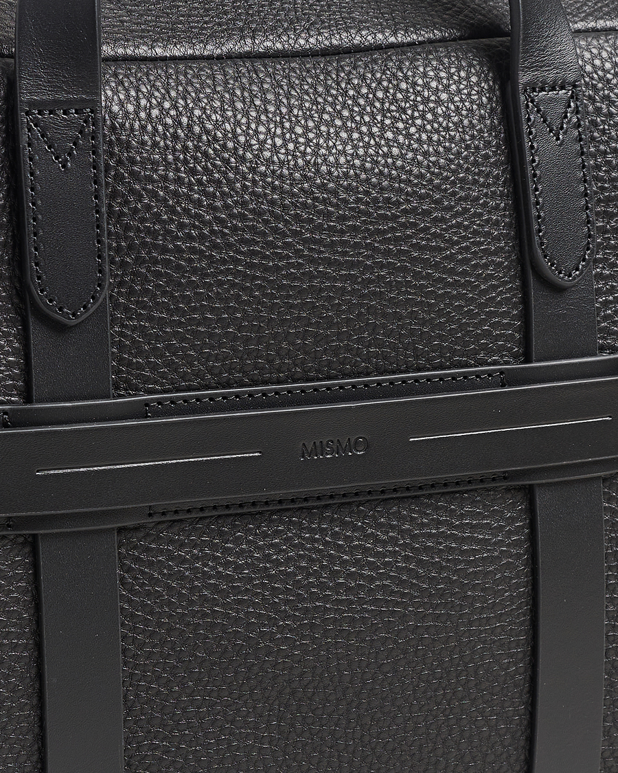 Herren | Mismo Aspire Pebbled Leather Briefcase Black | Mismo | Aspire Pebbled Leather Briefcase Black