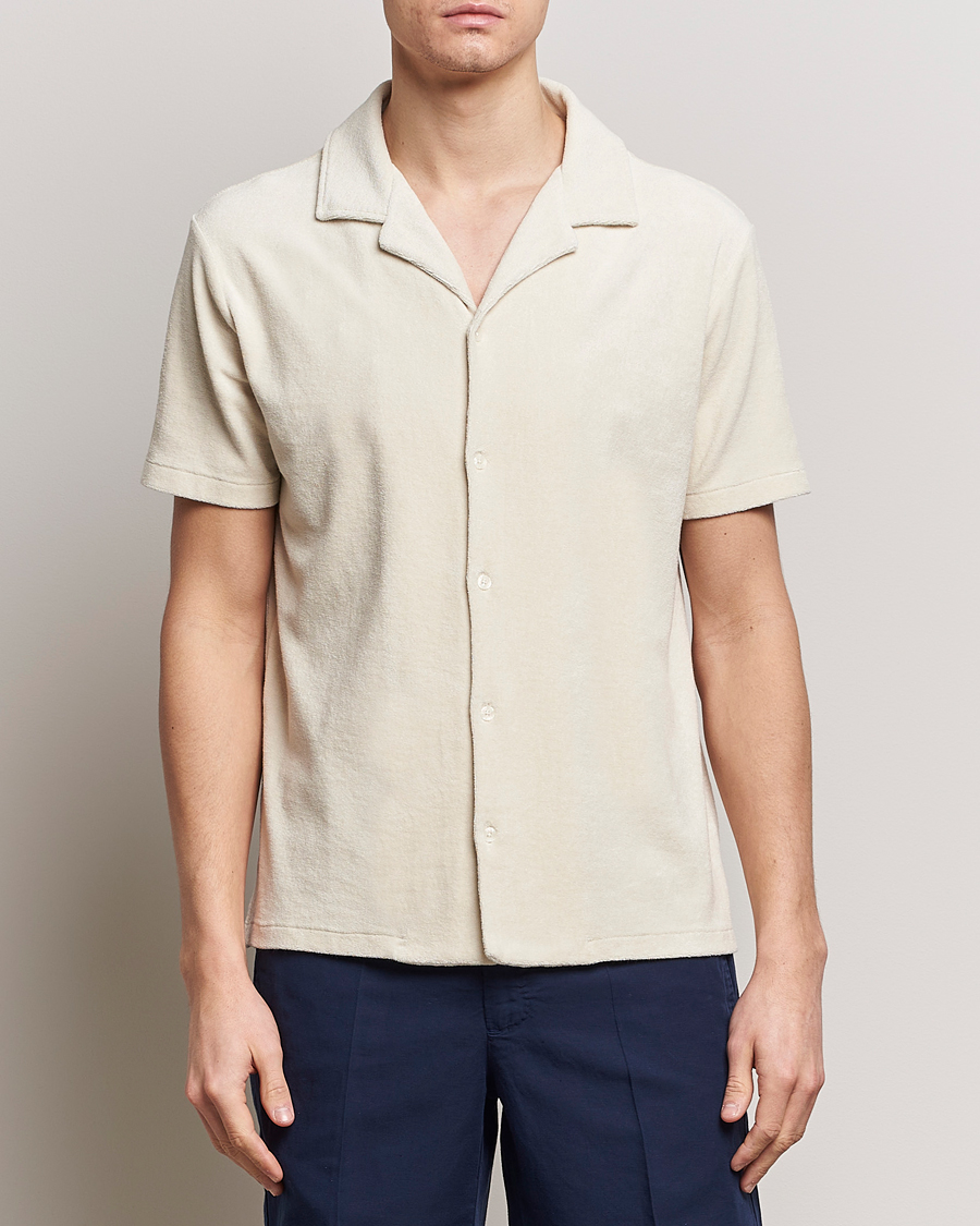 Men | Short Sleeve Shirts | Altea | Terry Bowling Shirt Light Beige