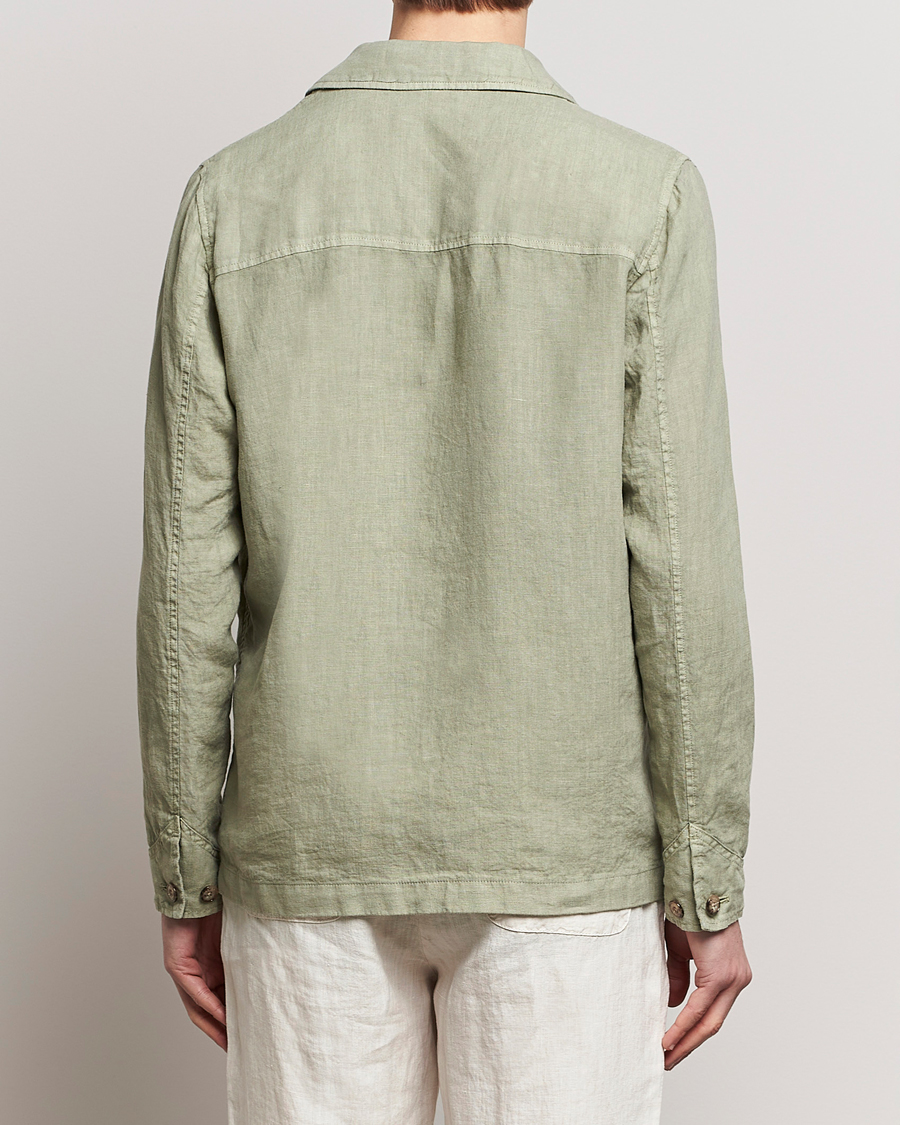 Herren | Hemden | Altea | Linen Shirt Jacket Olive