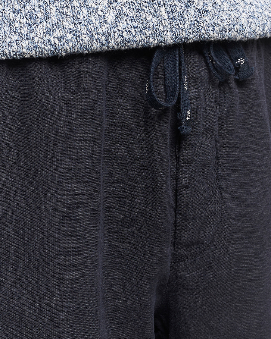 Herren | Shorts | Altea | Linen Drawstring Shorts Navy