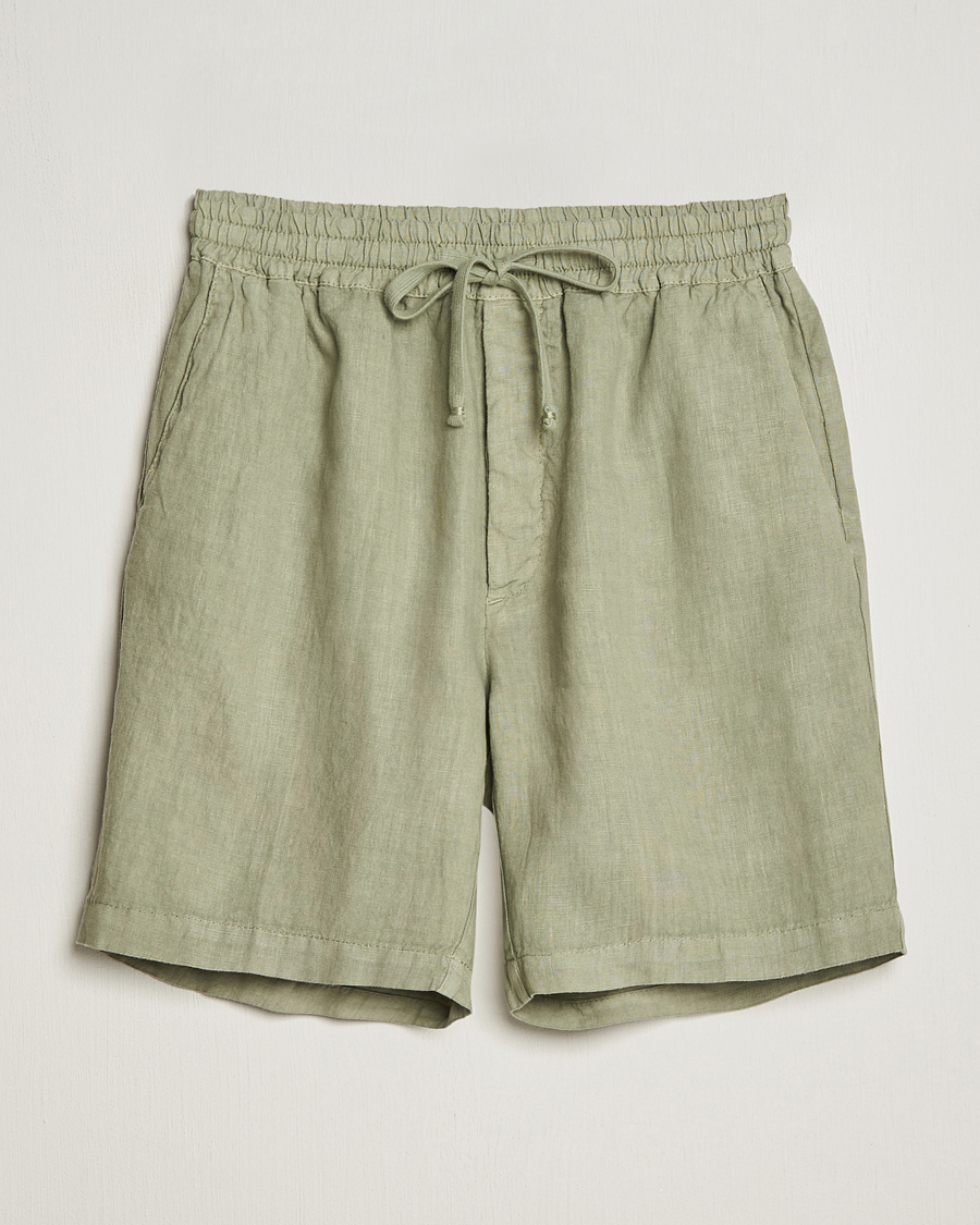 Herren | Shorts | Altea | Linen Drawstring Shorts Olive