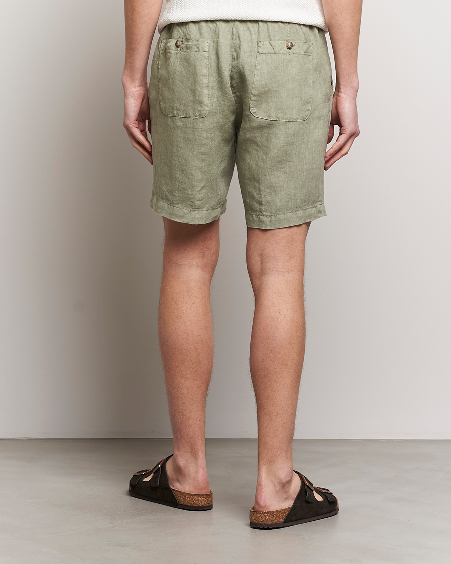 Herren | Shorts | Altea | Linen Drawstring Shorts Olive