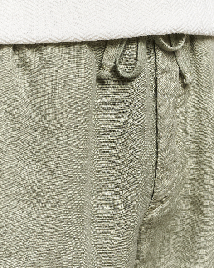 Herren | Shorts | Altea | Linen Drawstring Shorts Olive