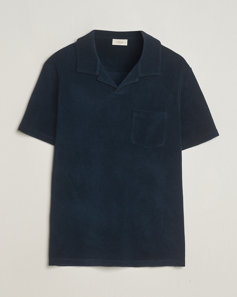 Herren | Poloshirts | Altea | Terry Cotton Polo Navy