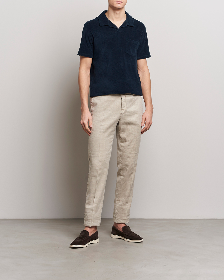 Herren | Poloshirts | Altea | Terry Cotton Polo Navy