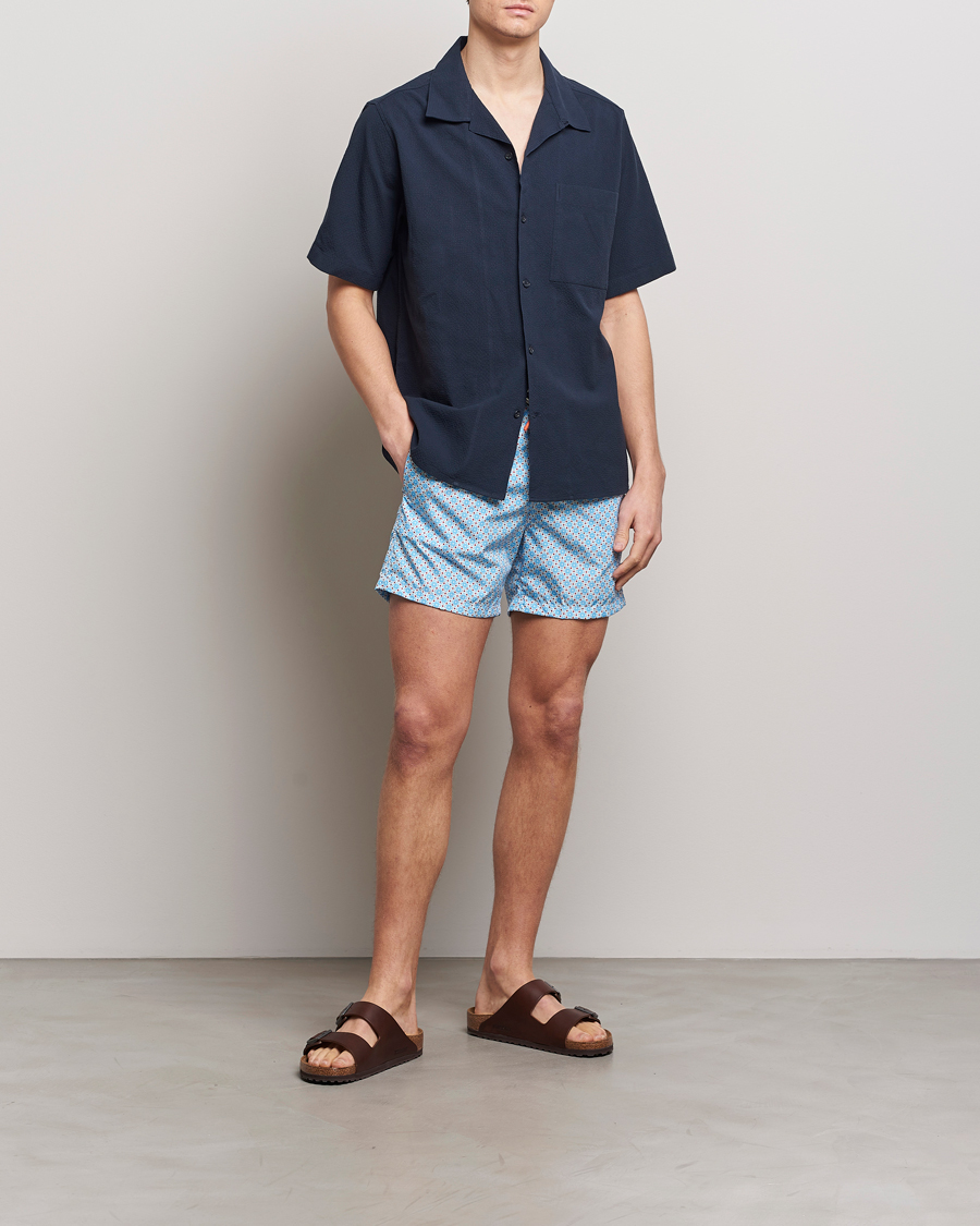 Herren | Badehosen | Altea | Printed Swim Shorts Light Blue