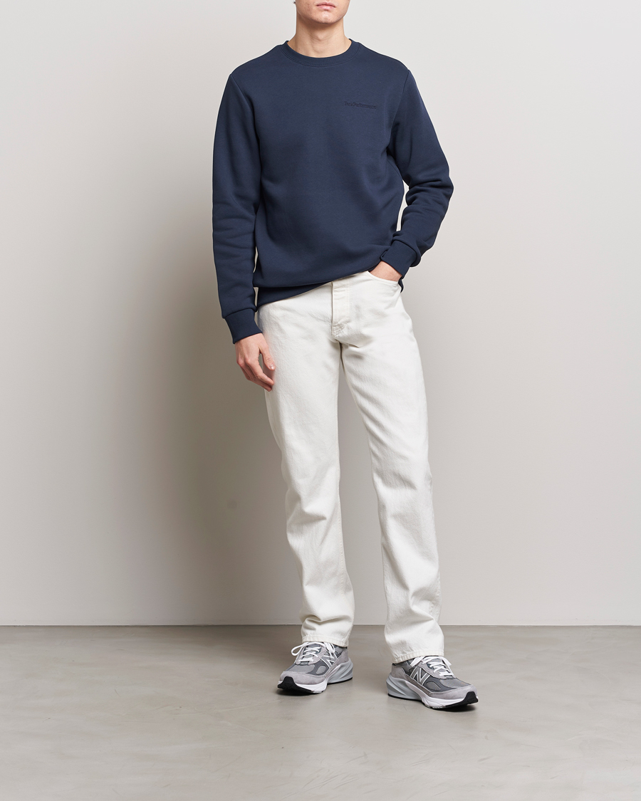 Herren | Pullover | Peak Performance | Original Logo Crew Neck Sweatshirt Blue Shadow