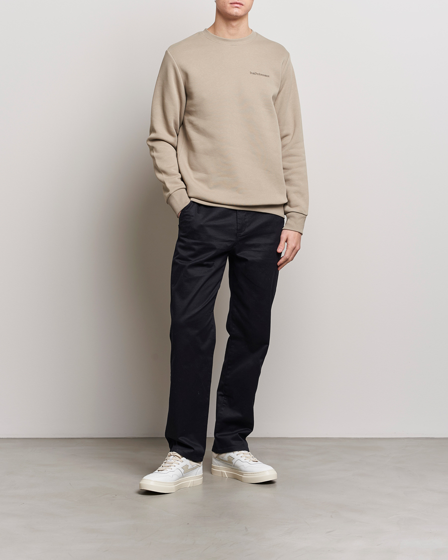 Herren | Pullover | Peak Performance | Original Logo Crew Neck Sweatshirt Avid Beige