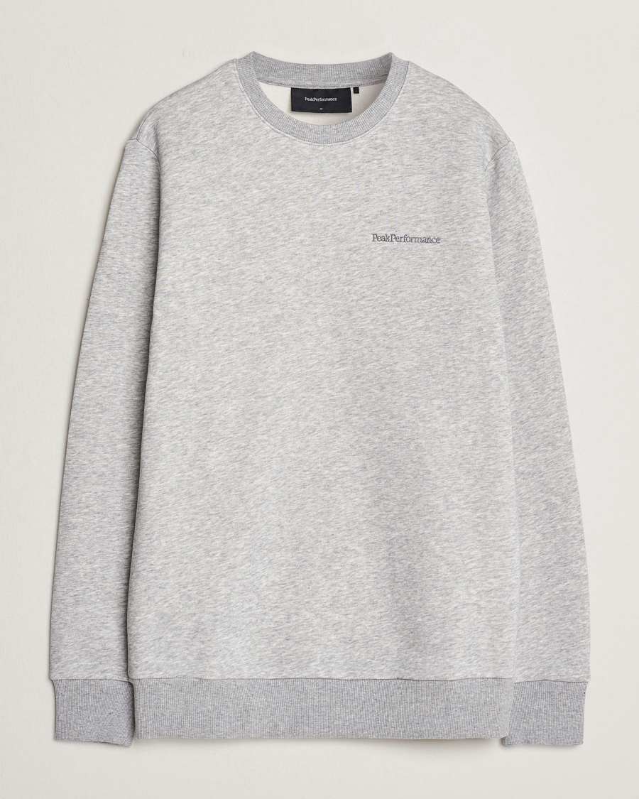 Herren | Pullover | Peak Performance | Original Logo Crew Neck Sweatshirt Grey Melange