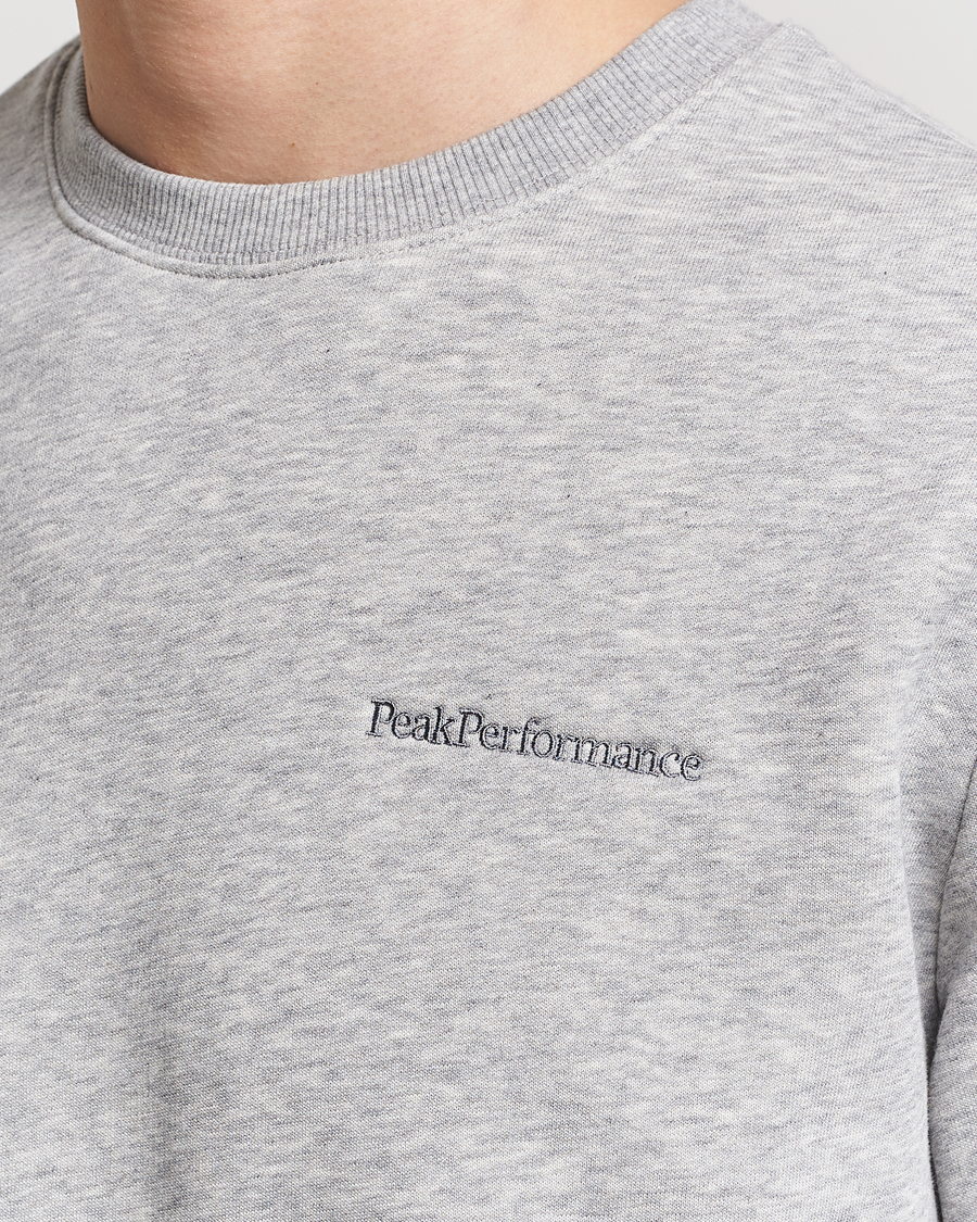 Herren | Pullover | Peak Performance | Original Logo Crew Neck Sweatshirt Grey Melange