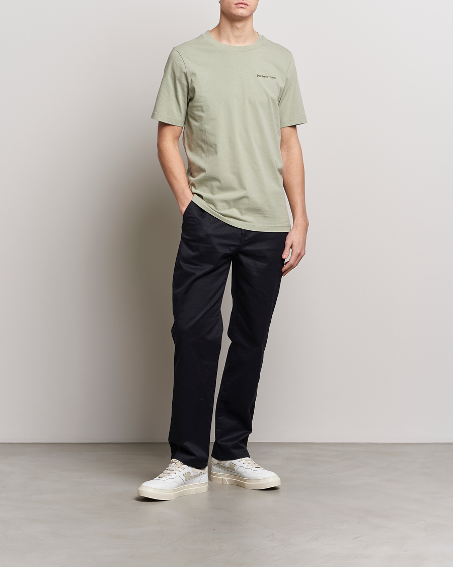 Herren | T-Shirts | Peak Performance | Original Logo Crew Neck T-Shirt Limit Green