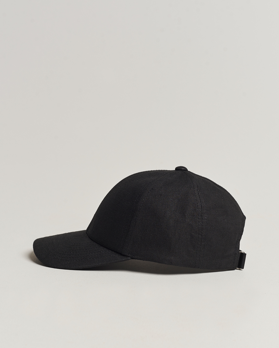 Herren | Accessoires | Varsity Headwear | Linen Baseball Cap Licorice Black