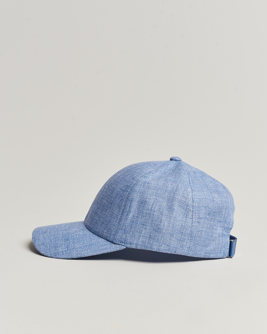 Herren | Accessoires | Varsity Headwear | Linen Baseball Cap Azure Blue