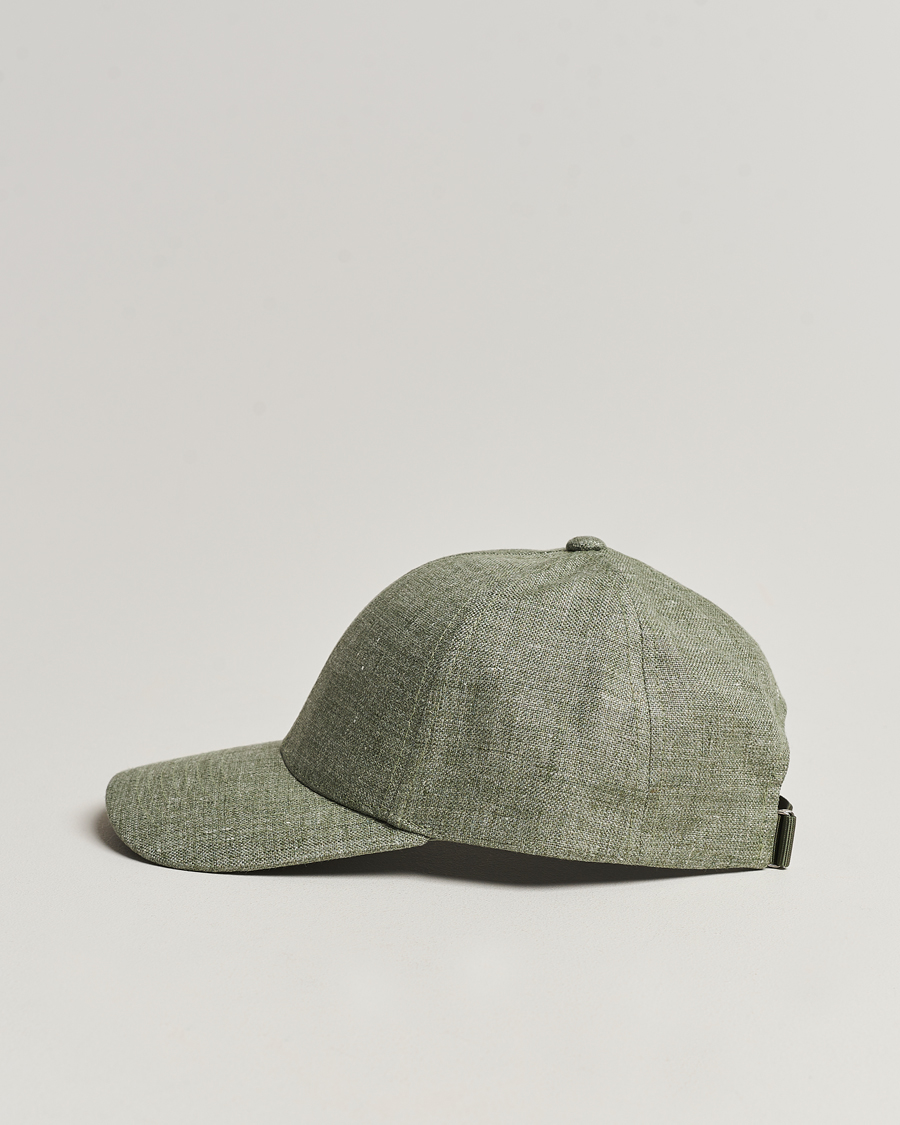 Herr | Hattar & kepsar | Varsity Headwear | Linen Baseball Cap Pistachio Green