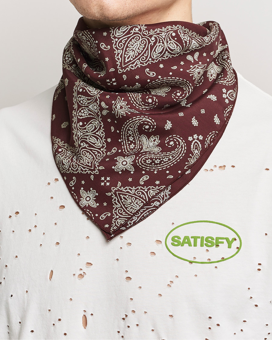 Herren | Satisfy Japanese Rayon Bandana Mahogany | Satisfy | Japanese Rayon Bandana Mahogany