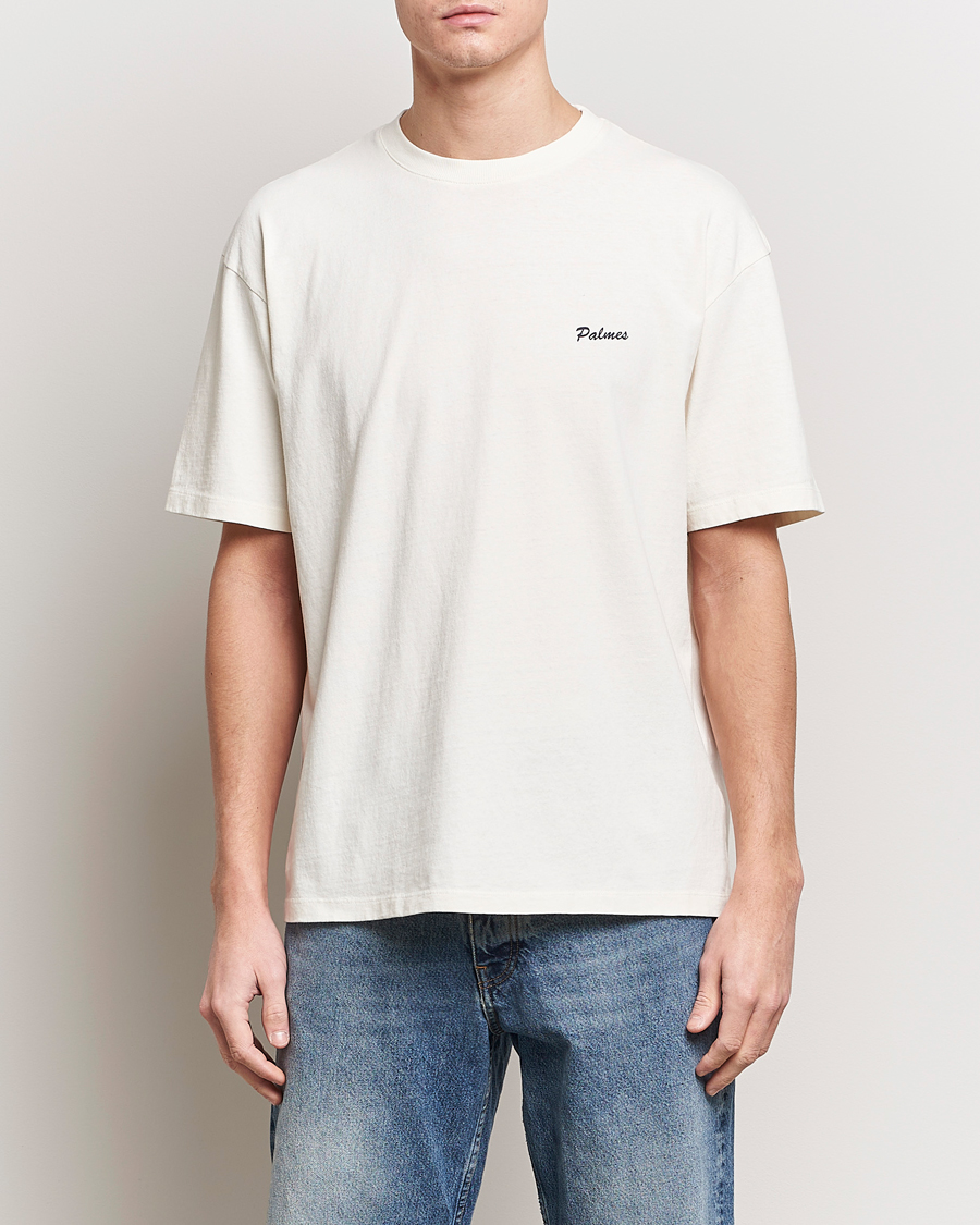 Herren | Weiße T-Shirts | Palmes | Dyed T-Shirt Broken White