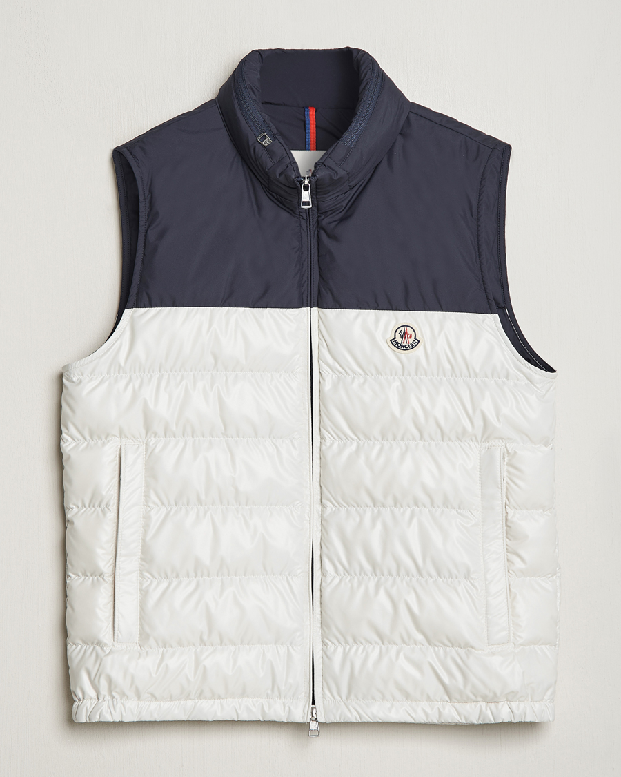 Herren | Jacken | Moncler | Cerces Down Vest Off White/Navy