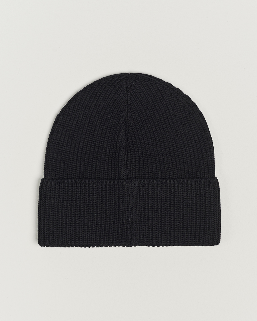 Herren | Moncler Ribbed Wool Beanie Black | Moncler | Ribbed Wool Beanie Black
