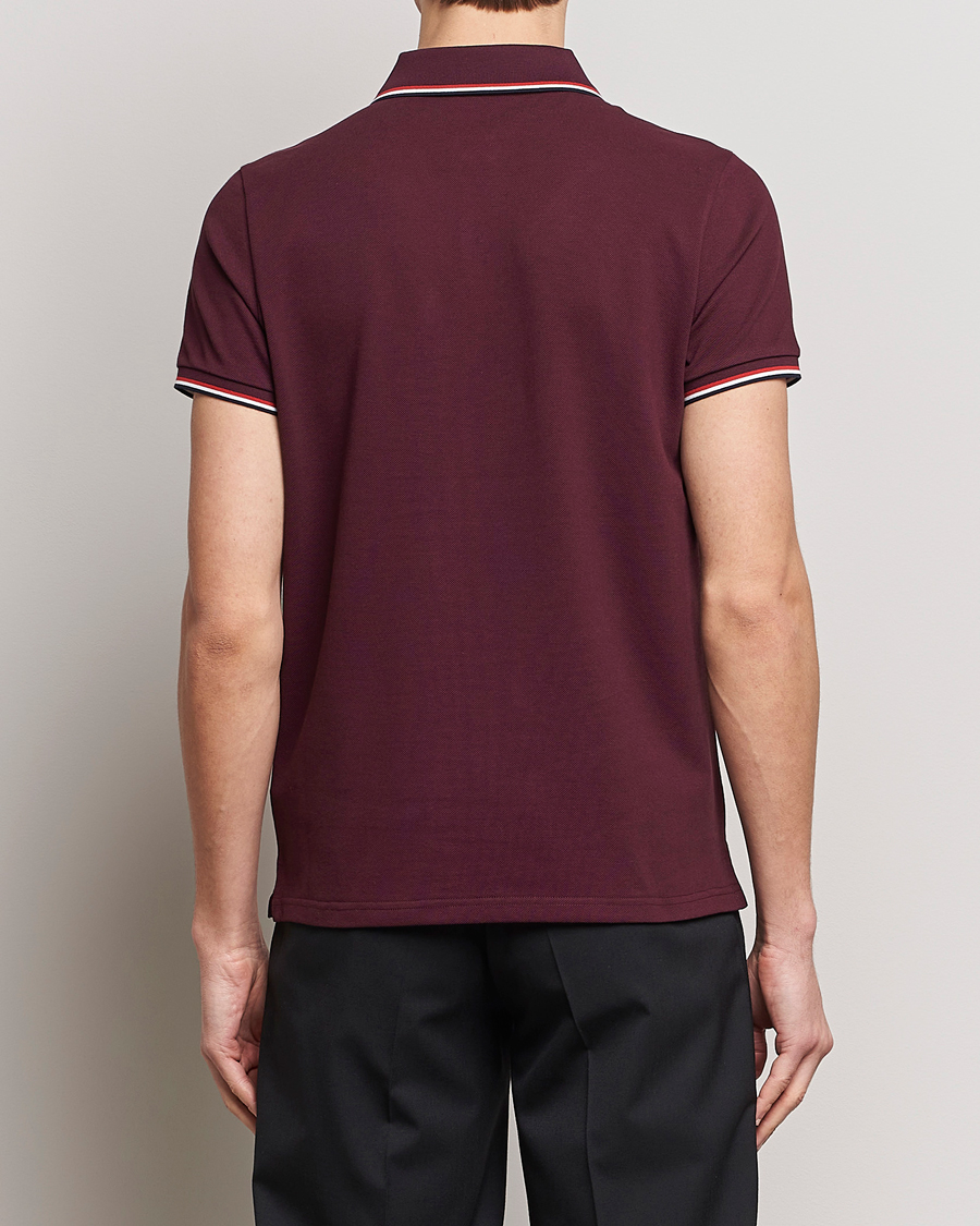 Herren | Poloshirts | Moncler | Contrast Rib Polo Burgundy