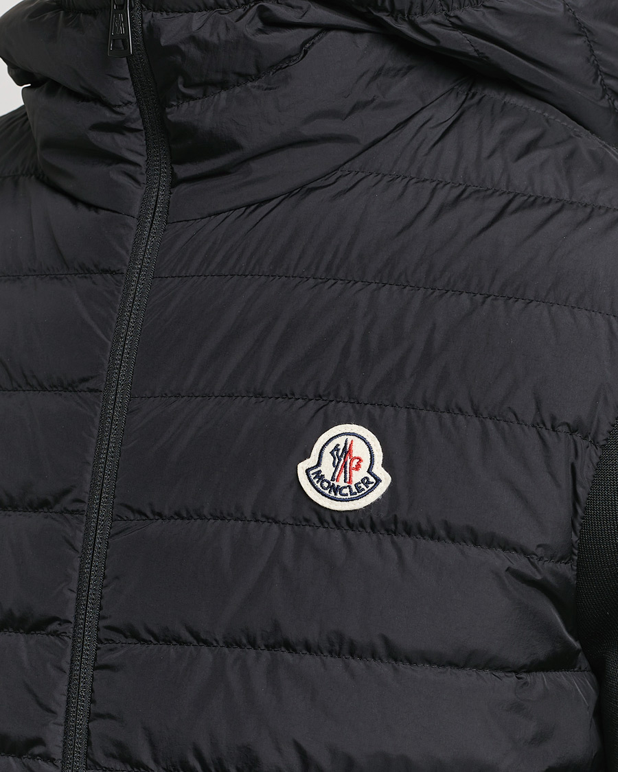 Herren | Pullover | Moncler | Hooded Hybrid Zip Cardigan Black