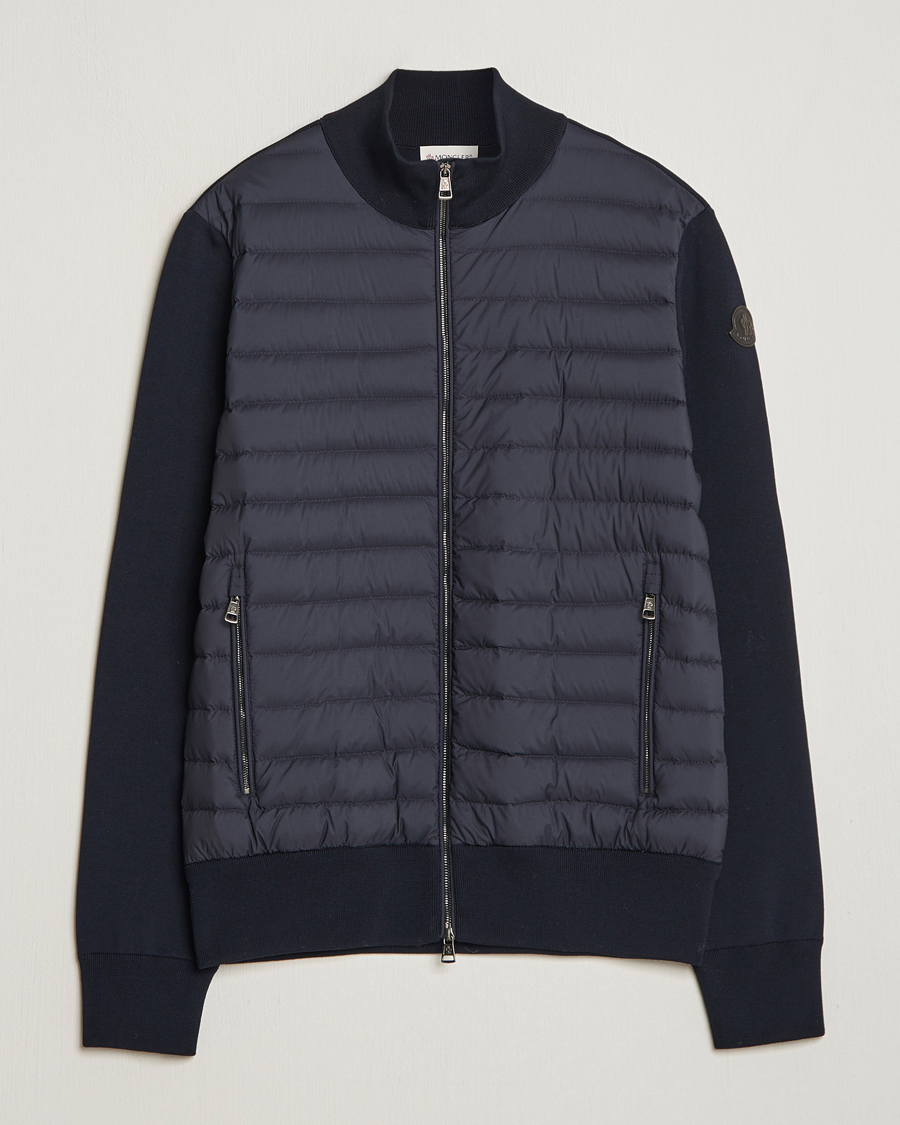 Herren | Pullover | Moncler | Light Hybrid Zip Jacket Navy