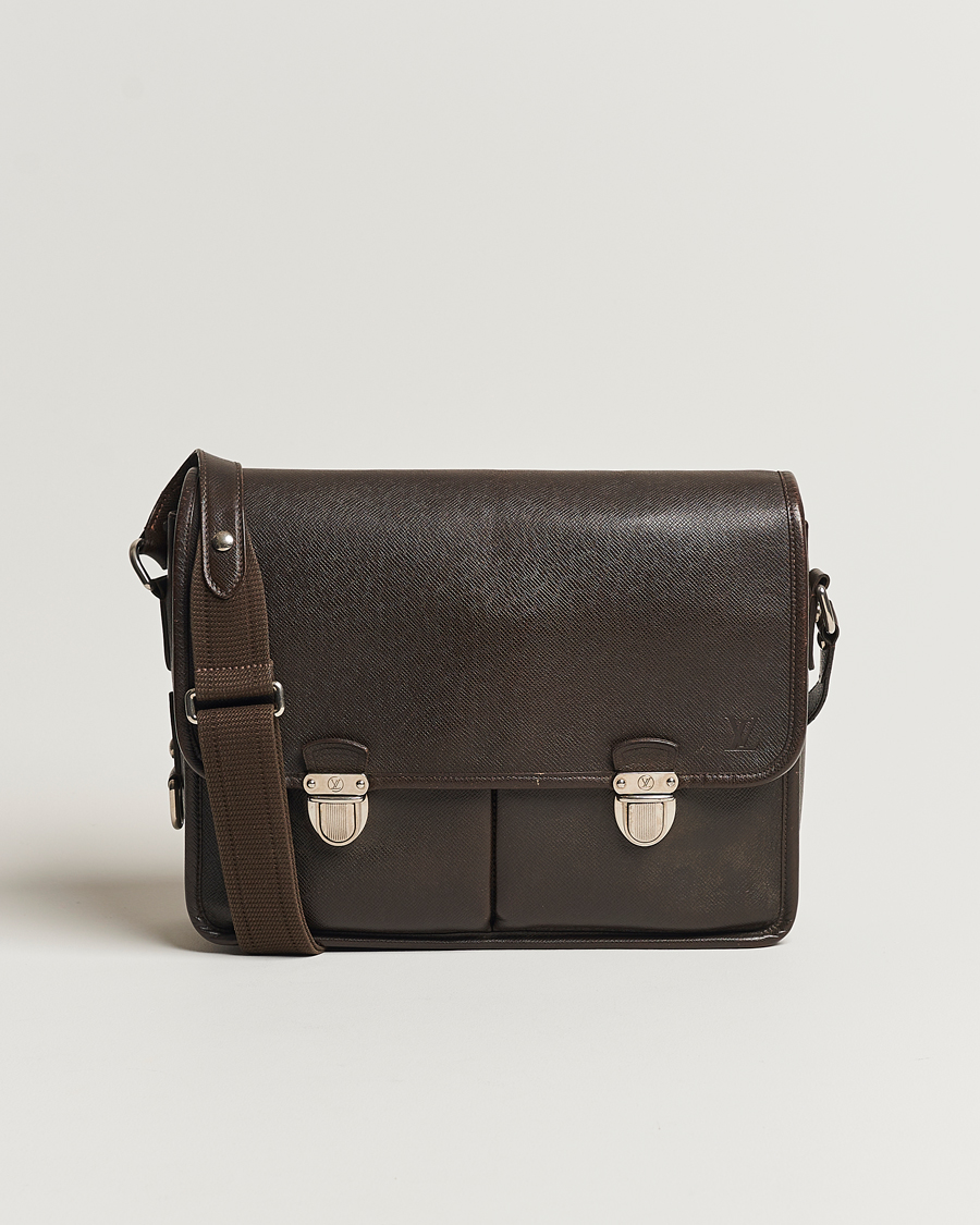 Herren | Louis Vuitton Pre-Owned Alexei Leather Messenger Bag Leather Brown | Louis Vuitton Pre-Owned | Alexei Leather Messenger Bag Leather Brown