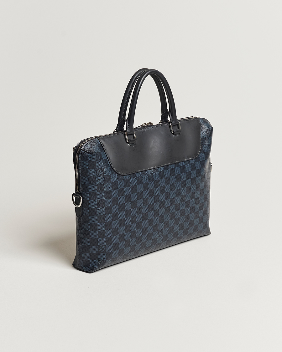 Herren | Louis Vuitton Pre-Owned Porte-Documents Jour Briefcase Damier Navy | Louis Vuitton Pre-Owned | Porte-Documents Jour Briefcase Damier Navy