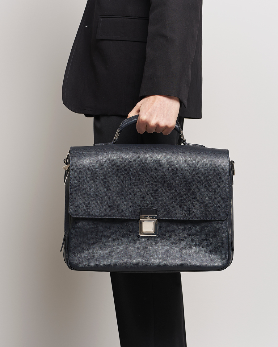 Herren | Louis Vuitton Pre-Owned Vassili Briefcase Navy | Louis Vuitton Pre-Owned | Vassili Briefcase Navy