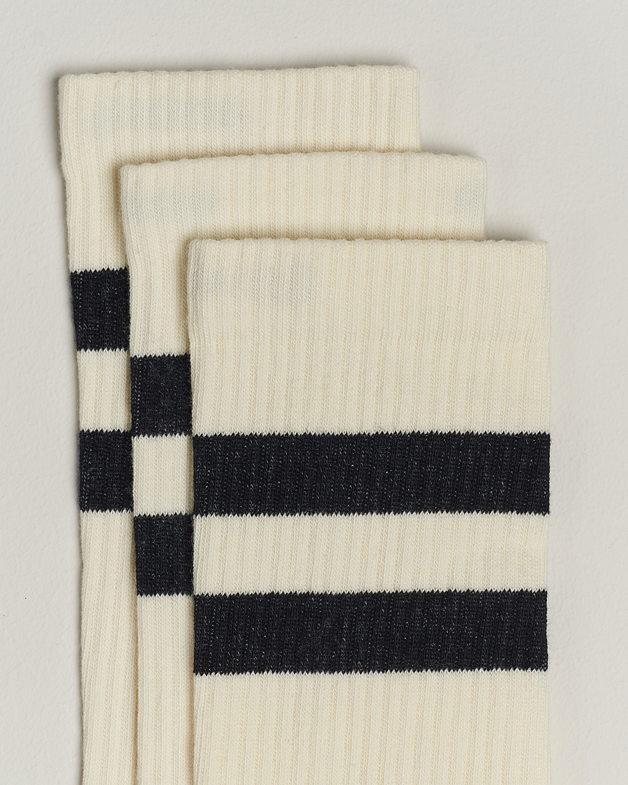 Herren | Kleidung | Sweyd | 3-Pack Two Stripe Cotton Socks White/Black