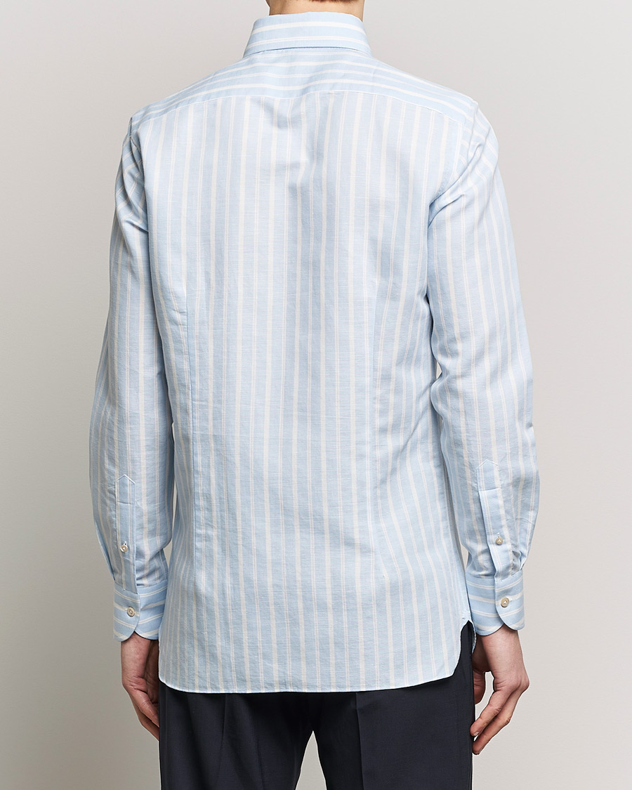 Herren | Hemden | 100Hands | Cotton Striped Shirt Light Blue