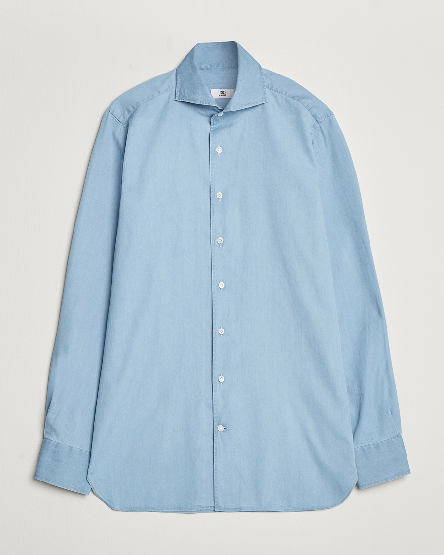 Herren |  | 100Hands | Ice Wash Denim Shirt Light Blue