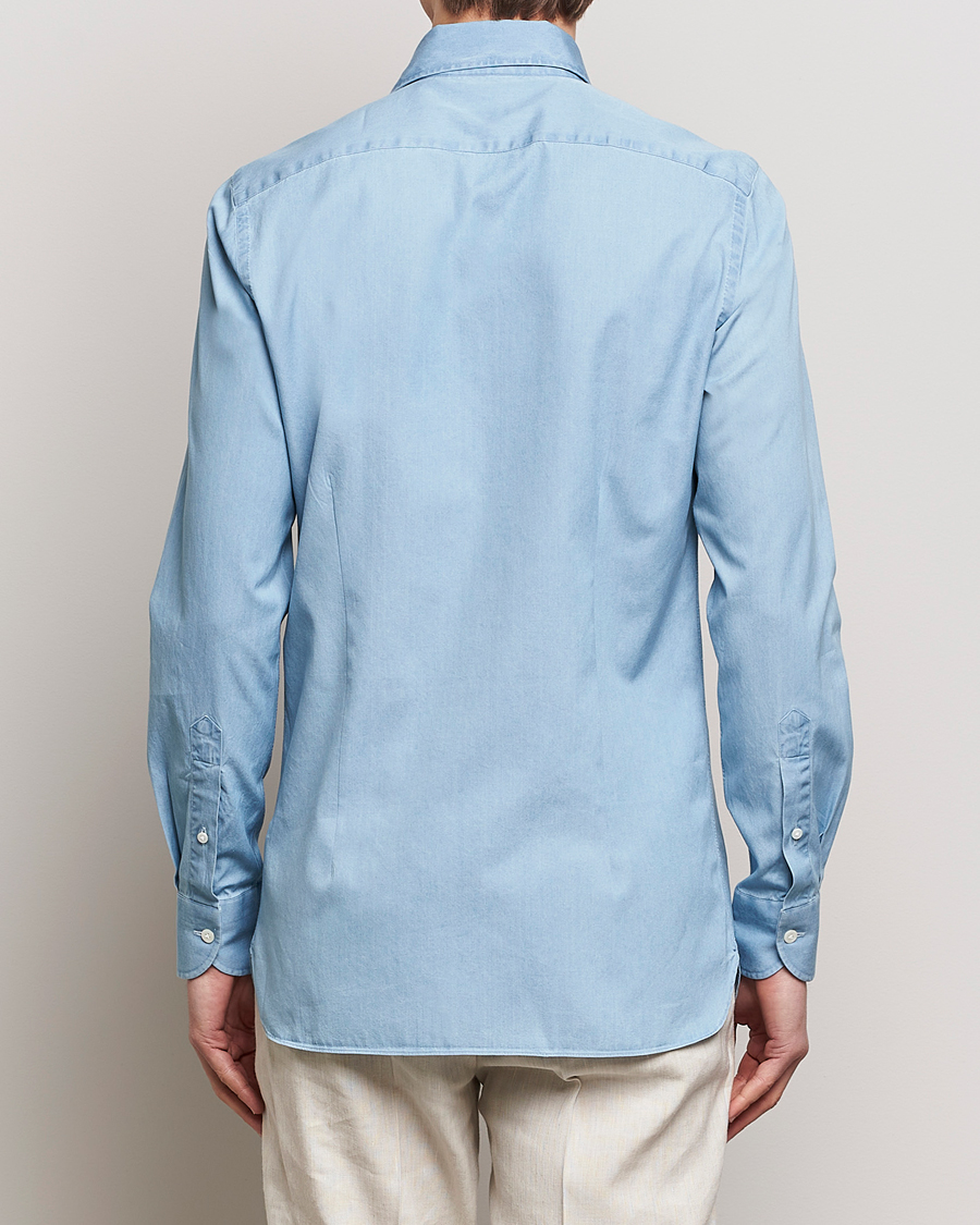Herren | Hemden | 100Hands | Ice Wash Denim Shirt Light Blue