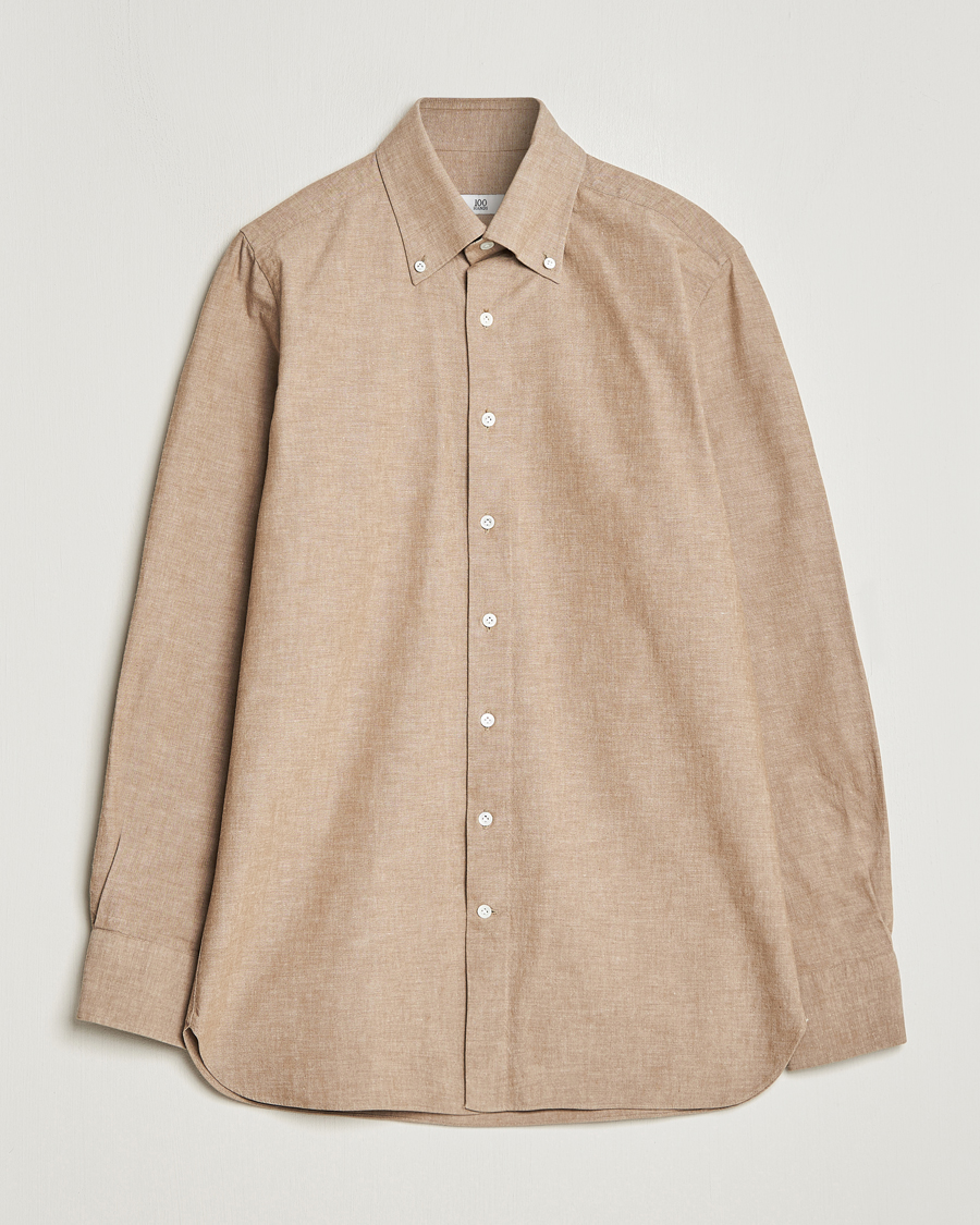 Herren | Hemden | 100Hands | Japanese Chambray Shirt Brown