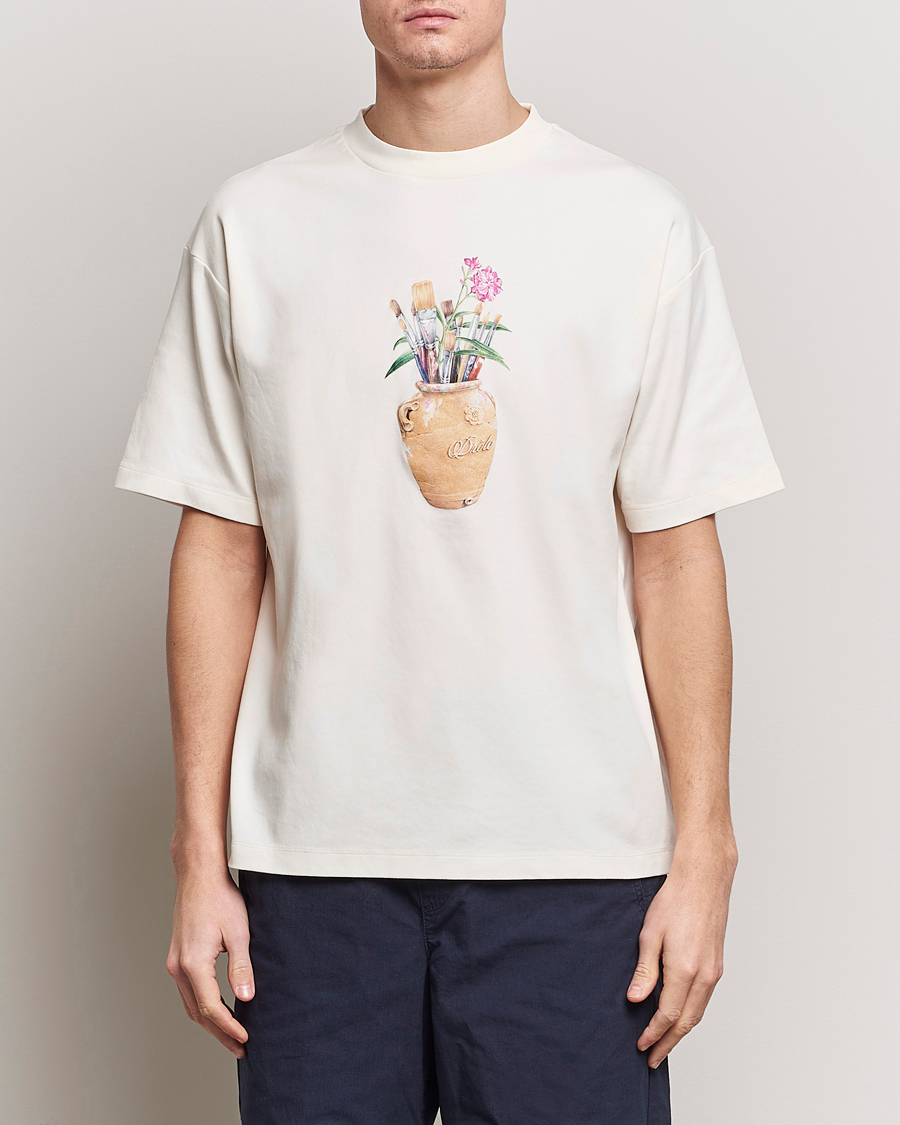 Herren | Kurzarm T-Shirt | Drôle de Monsieur | Pinceaux T-Shirt Cream
