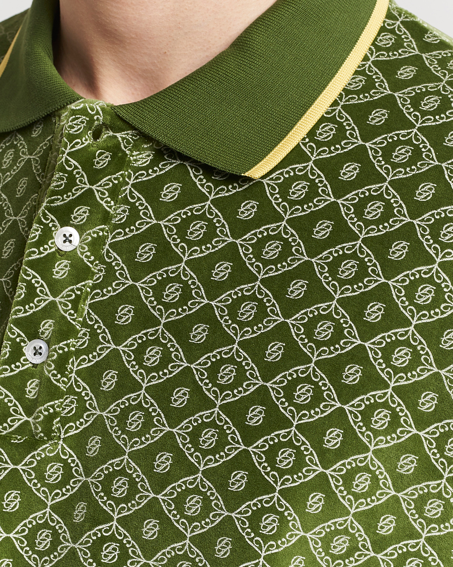 Herren | Poloshirts | Drôle de Monsieur | Short Sleeve Monogram Polo Green