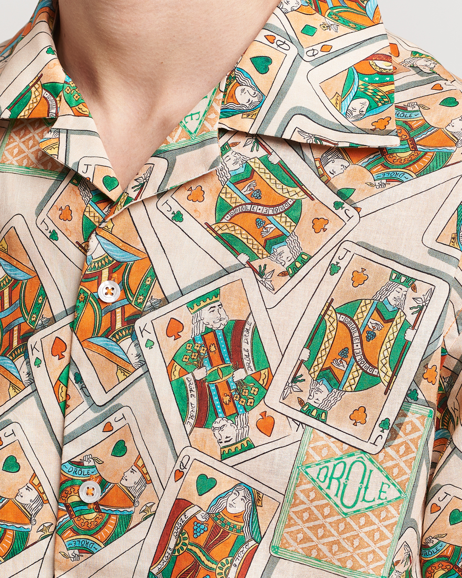Herren | Hemden | Drôle de Monsieur | Jeu De Cartes Camp Shirt Peach
