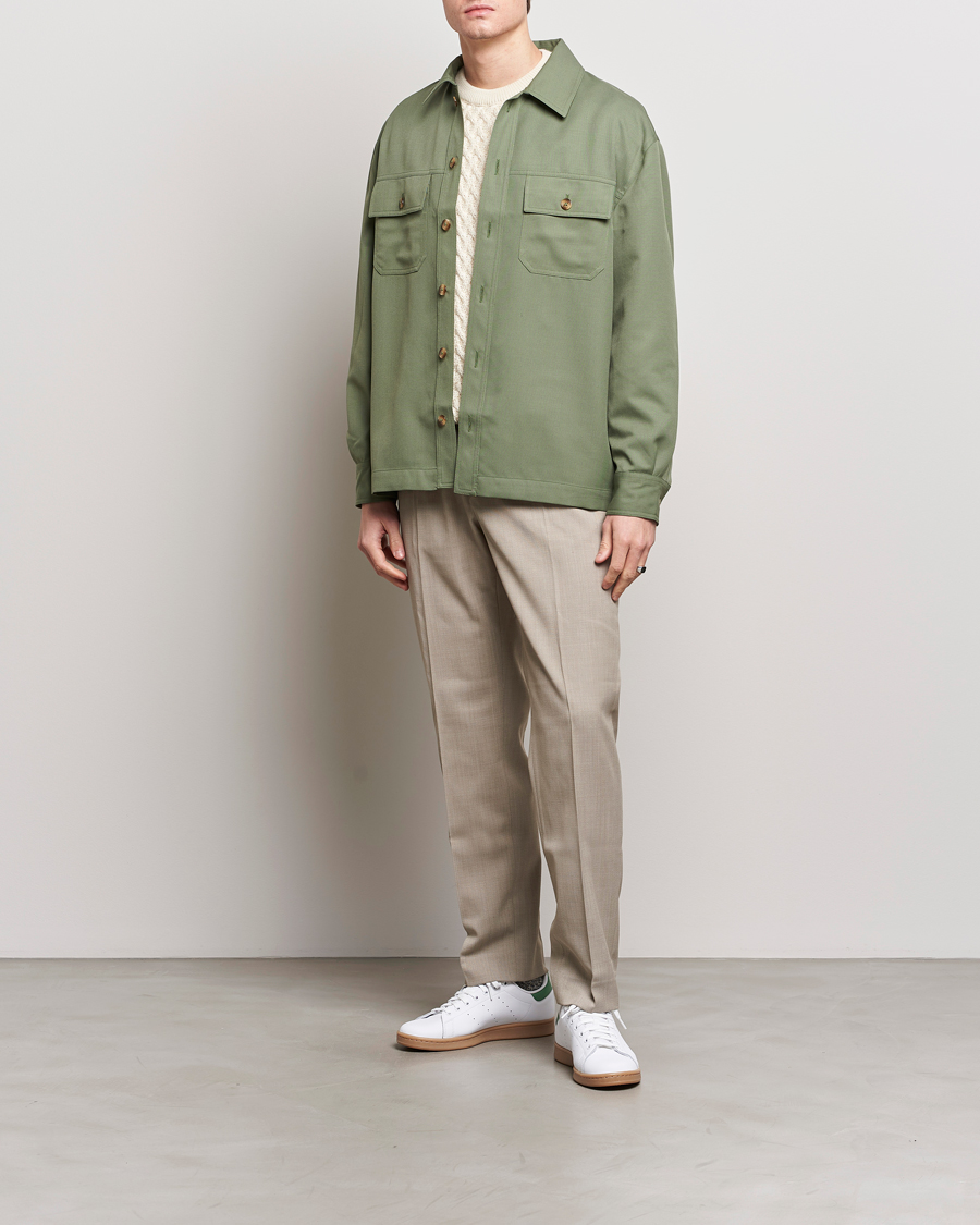 Herren | Hemden | Drôle de Monsieur | Wool Overshirt Khaki