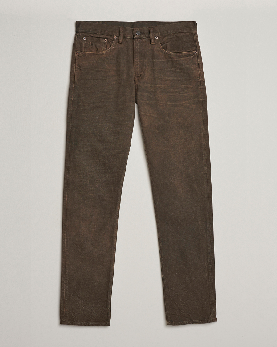 Herren | Jeans | RRL | Slim Fit 5-Pocket Denim Distressed Brown Wash