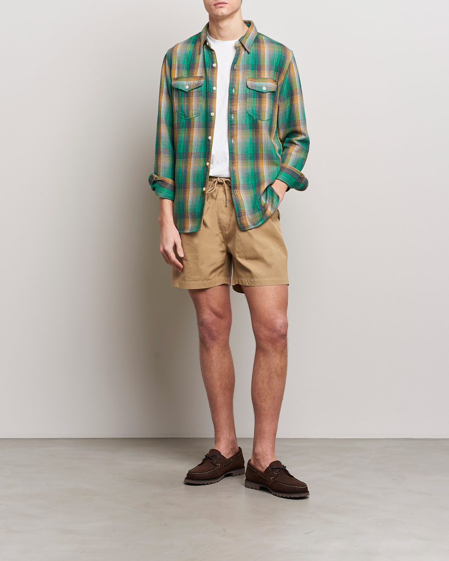 Herren | Hemden | RRL | Preston Double Pocket Shirt Green/Yellow