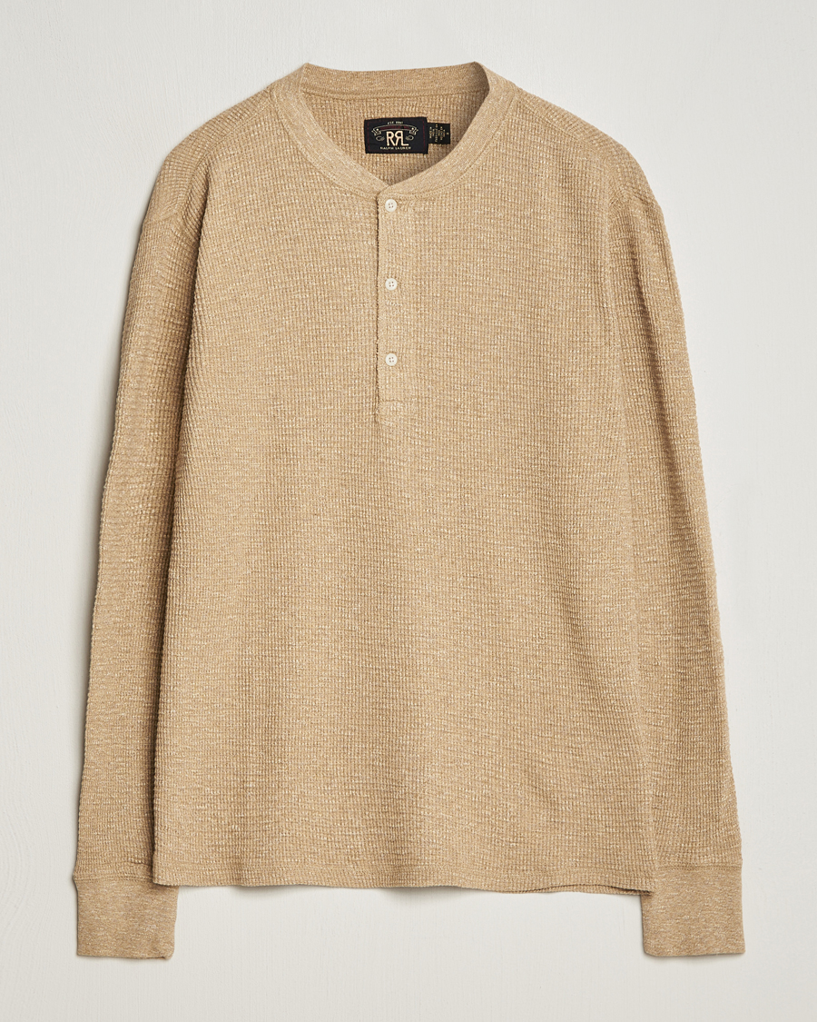 Herren | Pullover | RRL | Long Sleeve Henley Tan Heather