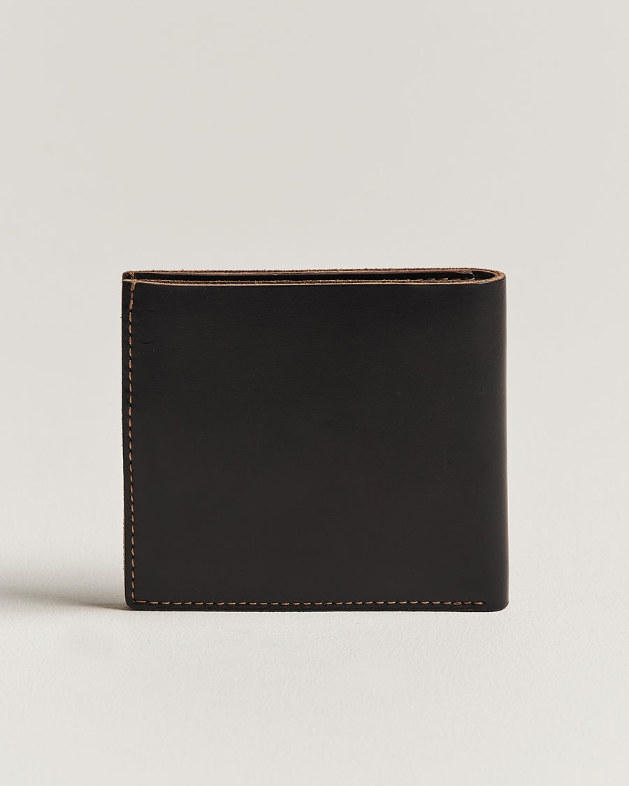 Herren | RRL Tumbled Leather Billfold Wallet Black/Brown | RRL | Tumbled Leather Billfold Wallet Black/Brown