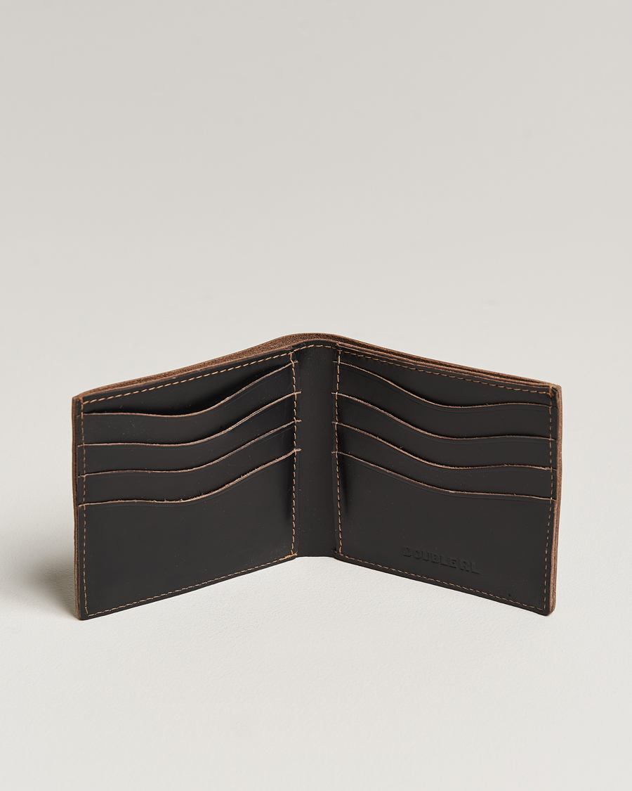 Herren | RRL Tumbled Leather Billfold Wallet Black/Brown | RRL | Tumbled Leather Billfold Wallet Black/Brown