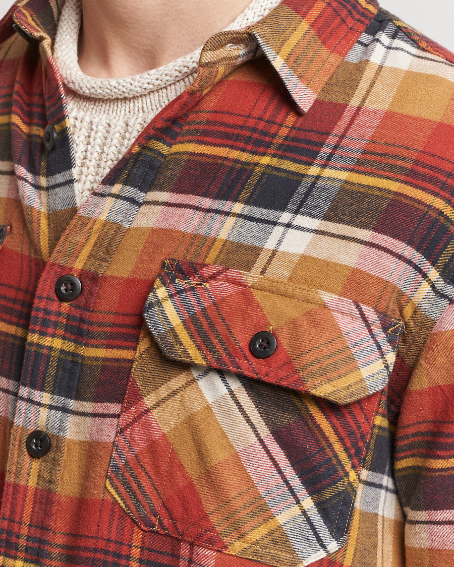 Herren | Hemden | Pendleton | Burnside Flannel Shirt Tan/Red Plaid