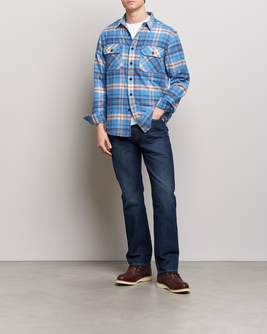 Herren | Hemden | Pendleton | Burnside Flannel Shirt Blue/Red Plaid