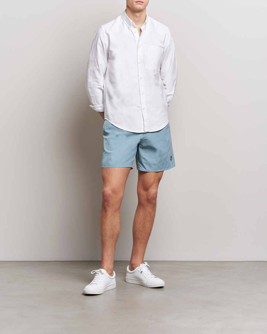 Herren | Badehosen | Lyle & Scott | Plain Swimshorts Slate Blue