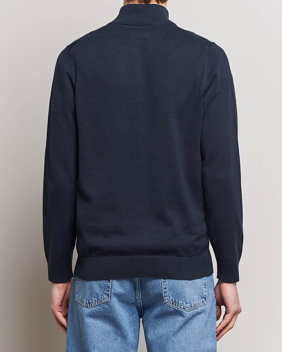 Herren | Pullover | Lyle & Scott | Cotton Knitted Half Zip Dark Navy