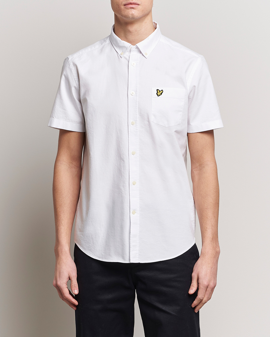 Herren | Freizeithemden | Lyle & Scott | Lightweight Oxford Short Sleeve Shirt White